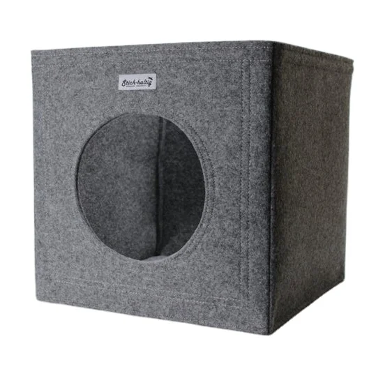 

felt cave.cat house. pet furniture, Grey or customed