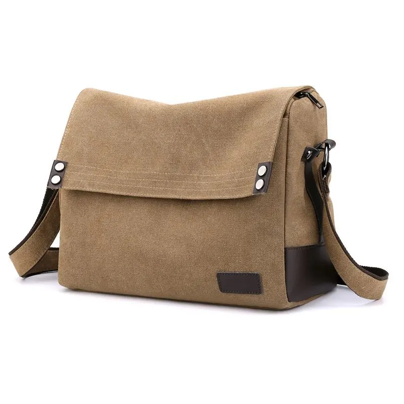 

Laptop wax Canvas brown promotion customised laptop bag