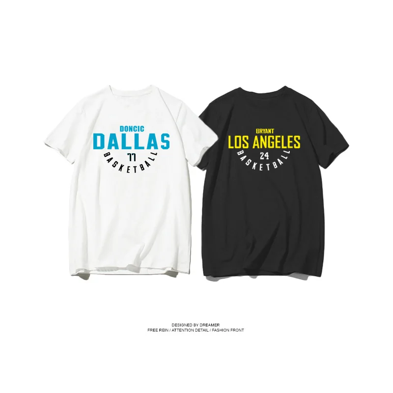 

Wholesale Customized Kobe James Basketball Training T-Shirt Men's Summer Sports Top George Crew Neck Cotton T-Shirt, Customized color