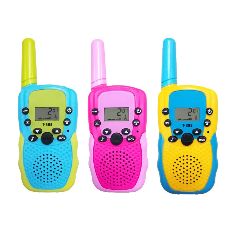 

3 pcs Walkie Talkie Mini Two-Way Radio Station Children Gift Family Use Camping Portable Transceiver toys Kids Walkie-talkies, Blue