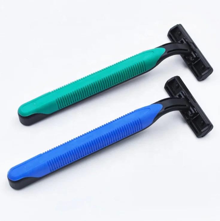 

Amazon hotel bath shaver hotel supplies travel manual shaver Disposable razor, Blue green