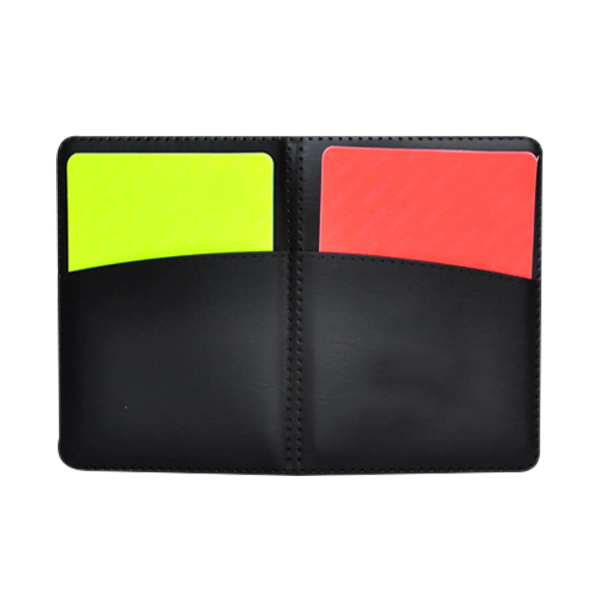 Soccer Referee Coach Kit with Wallet Notebook and Metal Whistle Volleyball Game Judging Red Yellow Cards for Training