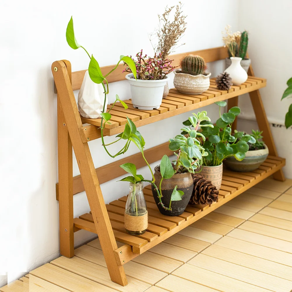 

Outdoor Decorative Ceramic Flower Pot Stand, Display Racks And Stands, Natural