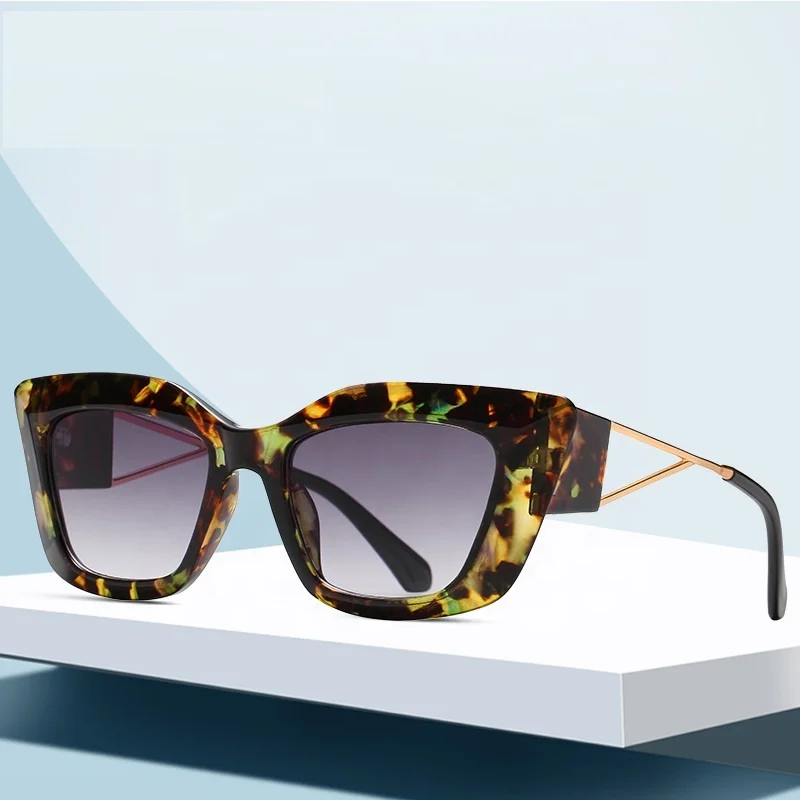 

MOCOO 2021 Newest Fashion Cat Eye Sunglasses Trendy Personality Big Frame Eyewear Modern Vintage Unisex Sunglasses S Black PC, As you see