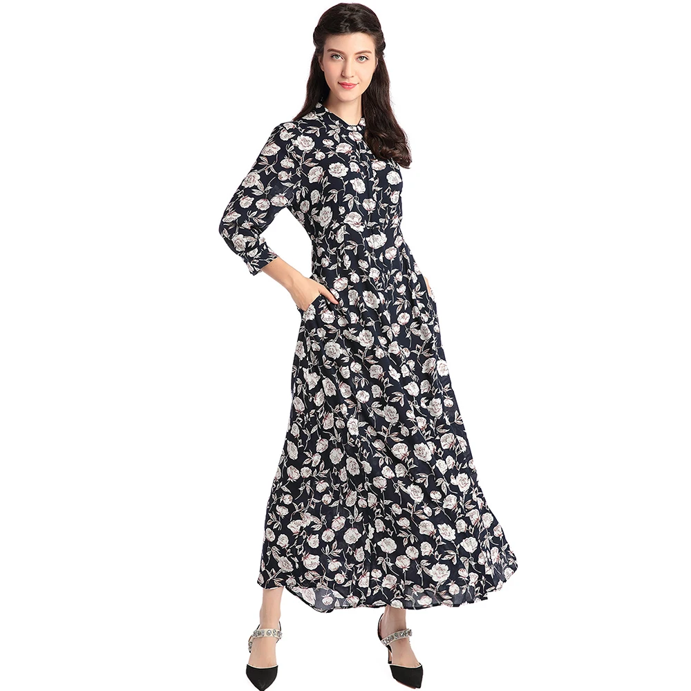 

2021 summer beach clothing 1 piece office gowns a-line skirts casual loose fit dress boho floral dresses for ladies women girls, Blue