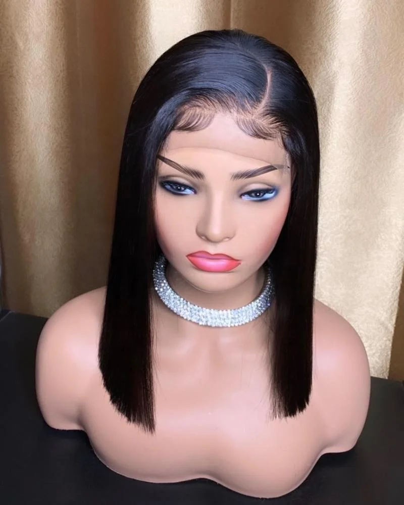 

150% Density Lace front Human Hair BOB Wigs For Black Women,Wholesale Brazilian Virgin Hair Medium Brown Lace Front Wig