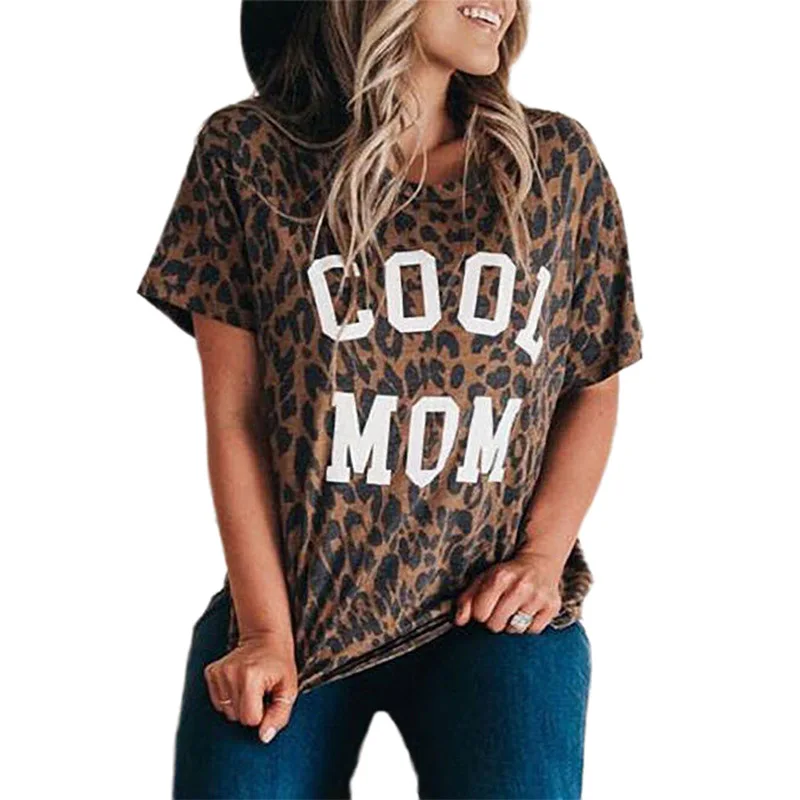 

Summer Casual T Shirts Leopard Print Shirt For Women