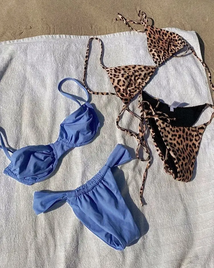 

2022 Bikini manufacturer factory design your own recycled polyester custom swimwear bikini high quality swimwear supplier
