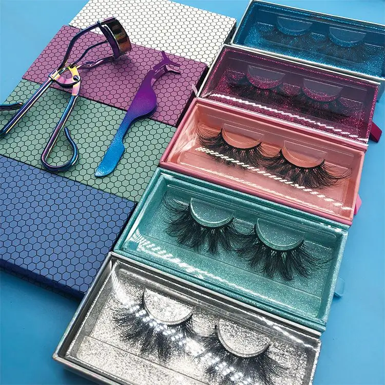 

Full Strip Lashes Wholesale 3d Mink Eyelashes Vendor Private Label Custom 2020 Eyelash Packaging Box, Natural black or colorful