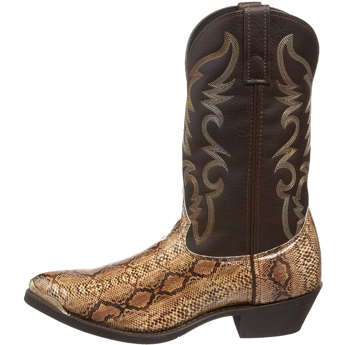 

PDEP western cowboy boots for men snake pattern non slip long shoes men boots, Colourful