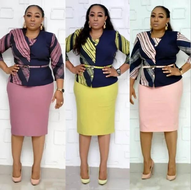 

plus size  Latest ladies elegant formal office wear dresses for turkey women