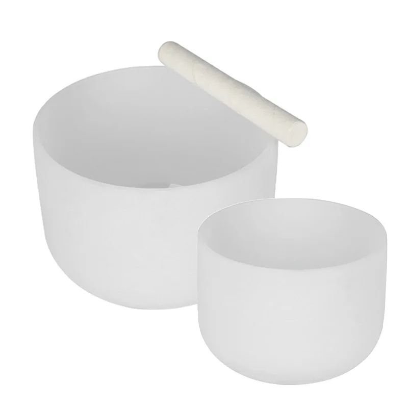 432hz 12 Inch Frosted White Crystal Quartz Singing Bowl With Free ...