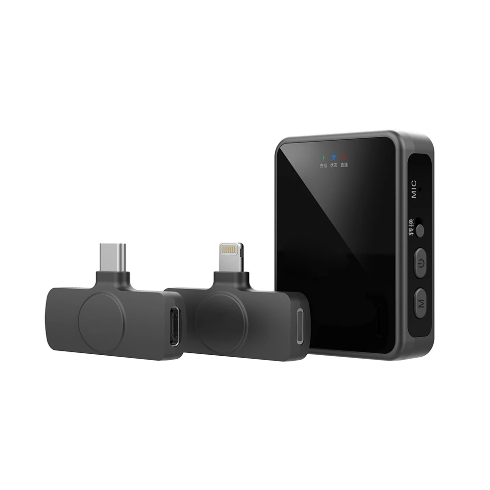 

Mobile Phone Camera Portable Recording Mini USB Dual Wireless Lapel Mic Lavalier Microphone