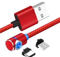 

3.0 charging magnet usb cable fast braided charger 3 in 1 type-c micro usb charging magnetic cable for iphone android