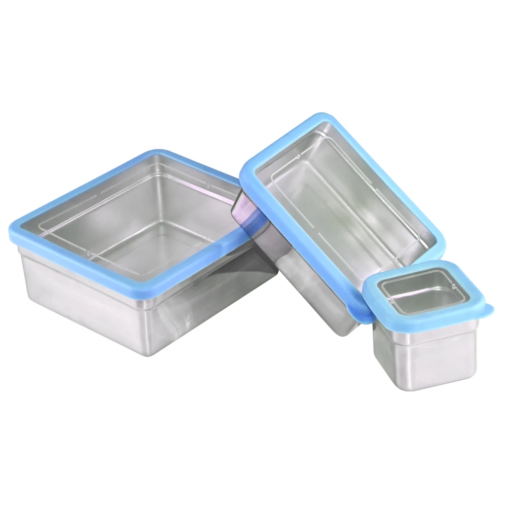 
Wholesale custom eco friendly storage set metal food container lunchbox bento stainless steel lunch box 