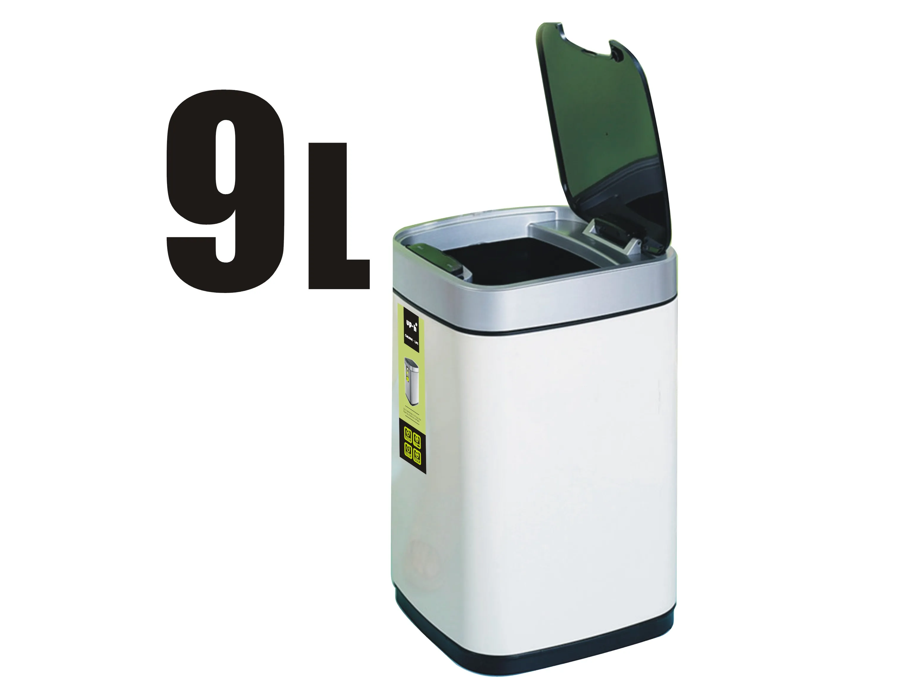 

9L Customizable kitchen smart sensor trash can stainless steel smart dust bin