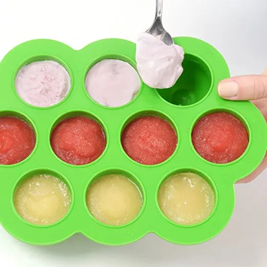 

10 Cavity Food Freezer Trays Silicone Egg Bites Molds,Silicone Ice cube Freeze Tray