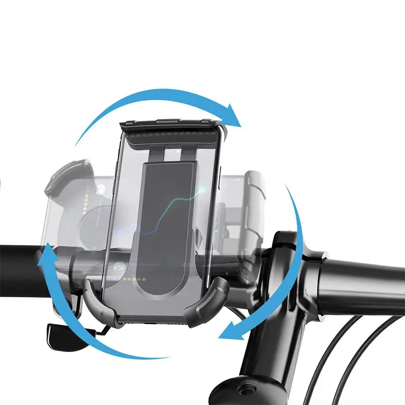 

Bike phone holder with case HOPe7 handlebars 360 degree bike mobile mount, Black