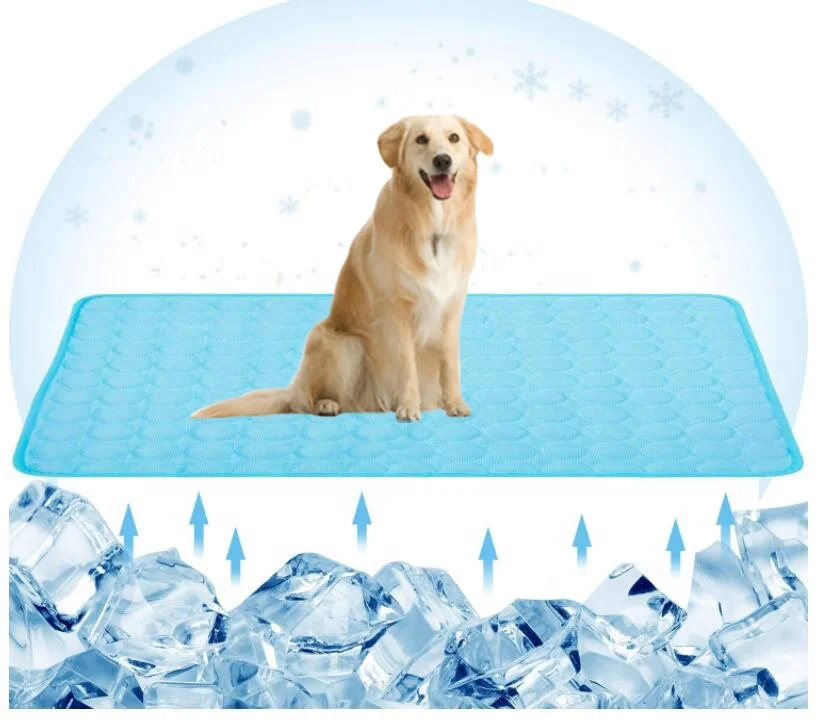 

Pet Manufacturer Top Selling Products Summer Portable Washable Breathable Ice Silk Pet Dog Cooling Mat