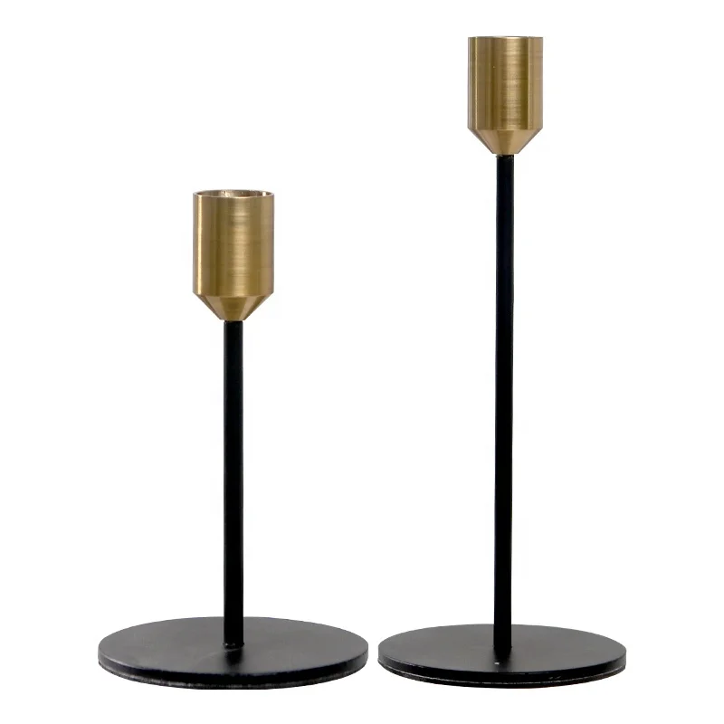 

Long Stem Metal Candle Stick Set Centerpiece Home Party Decor Table Top Decorative Metal Lantern