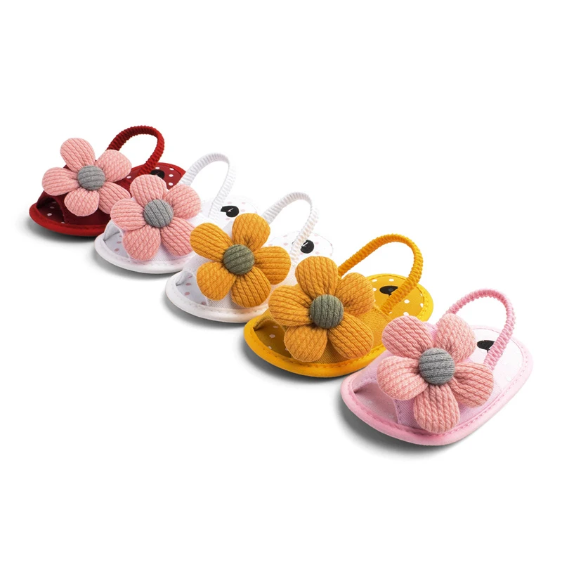 

Polka Dot Sandals Baby Girls Shoes Fashion Newborn flower Baby Girl Sandals Cotton Princess Sandals Baby Girl Shoes B1, As photo