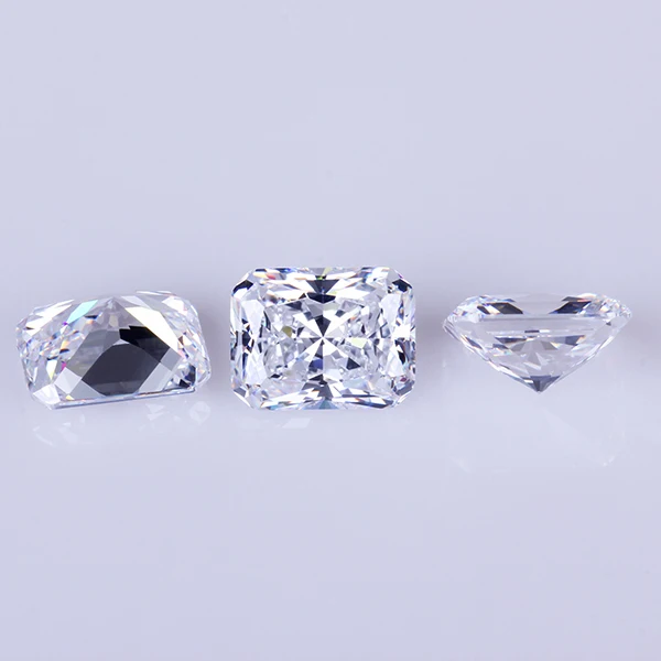 

High quality korea machine cut white radiant cut cz USA rough cubic zirconia aaaaa