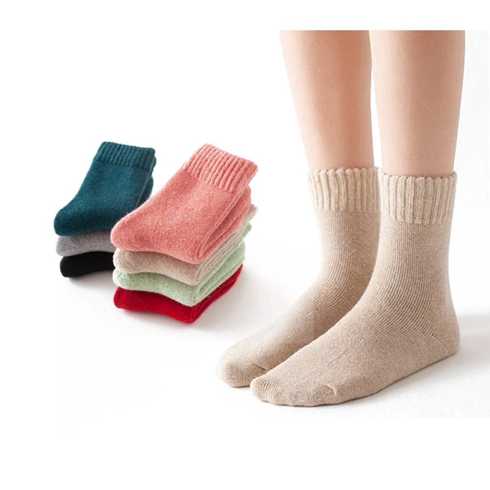 

Knit Warm Casual Thick Wool Crew Autumn Winter Women Cozy Fuzzy Socks