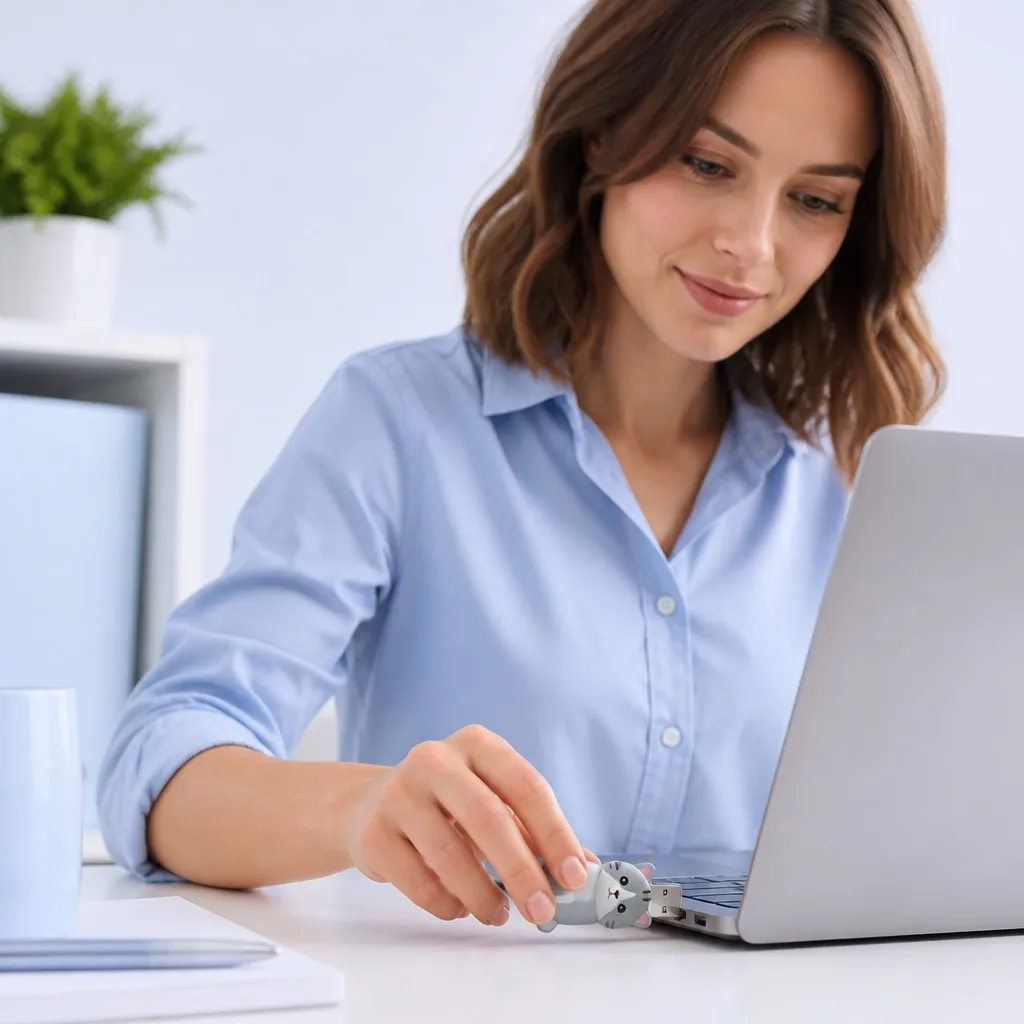 Modern Office Laptop Desk Scenario