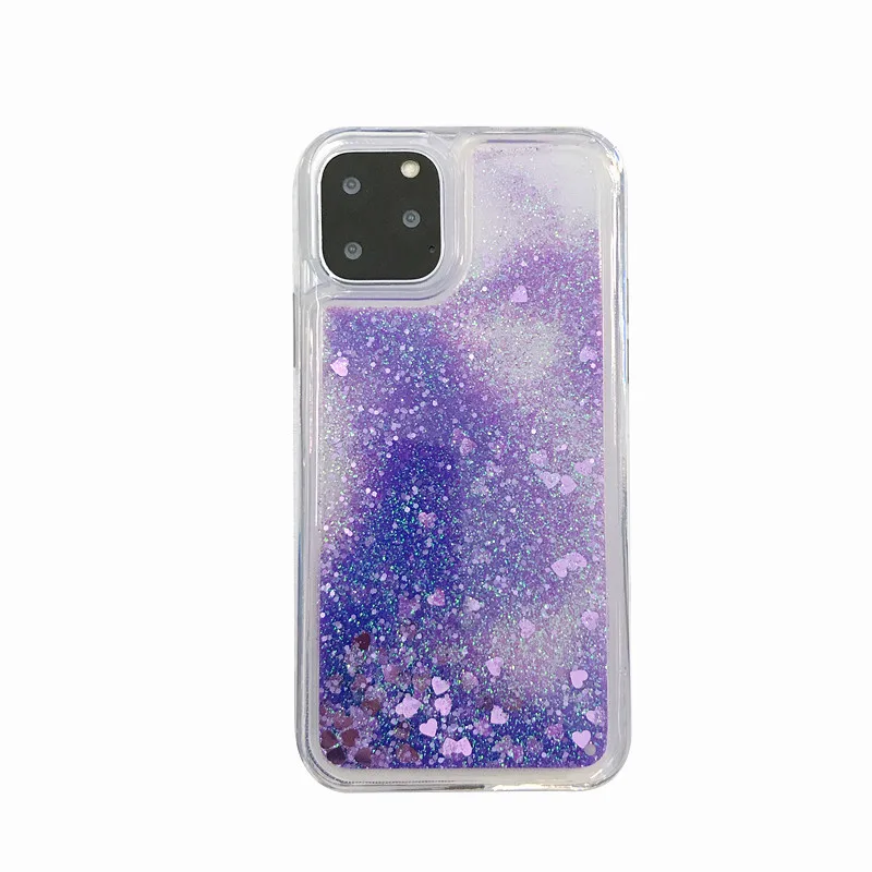 

For iPhone 12 Mini Soft TPU Epoxy Love Glitter Liquid Quicksand Girls Phone Case For iPhone 12 11 Pro Max, Mix