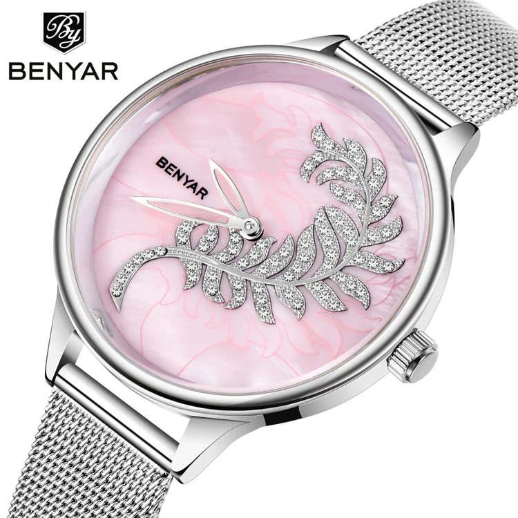 

BENYAR BY 5157 S 2019 New Women Watches Reloj Mujer Quartz Fashion Watch Top Brand Luxury Ladies Waterproof Watch Women