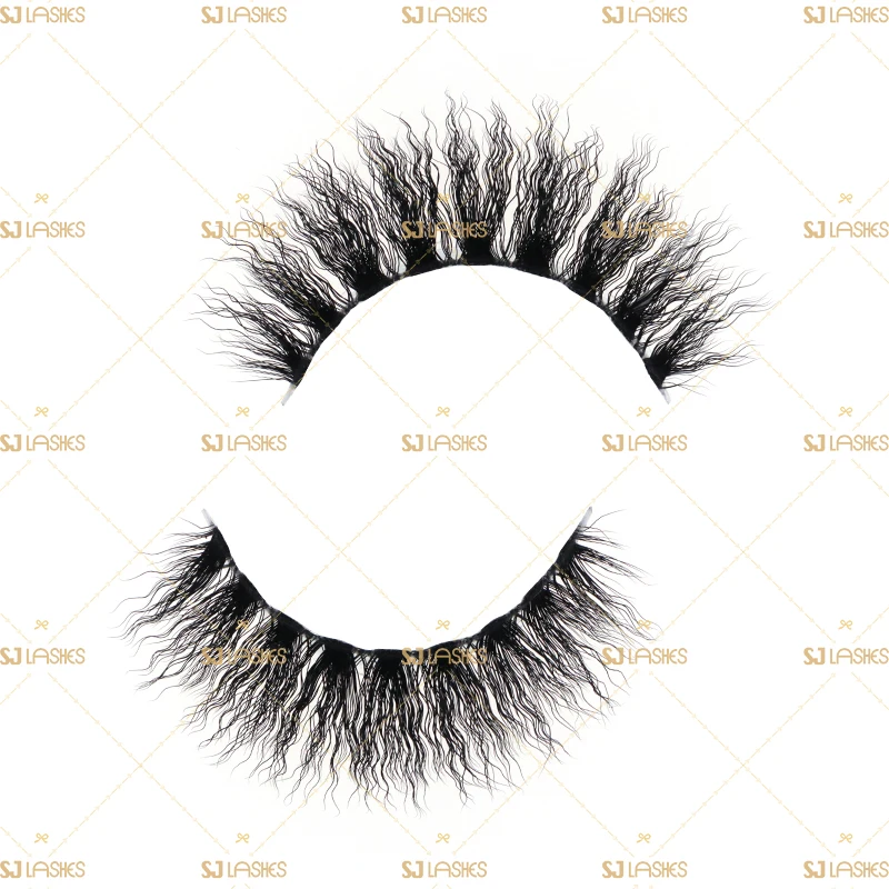 

Wavy Baby Lashes with Normal Paper Box Private Label Design Eyelash Box Packaging Sabrina SJ Eyelashes Vegan Strip Lashes, Natural color