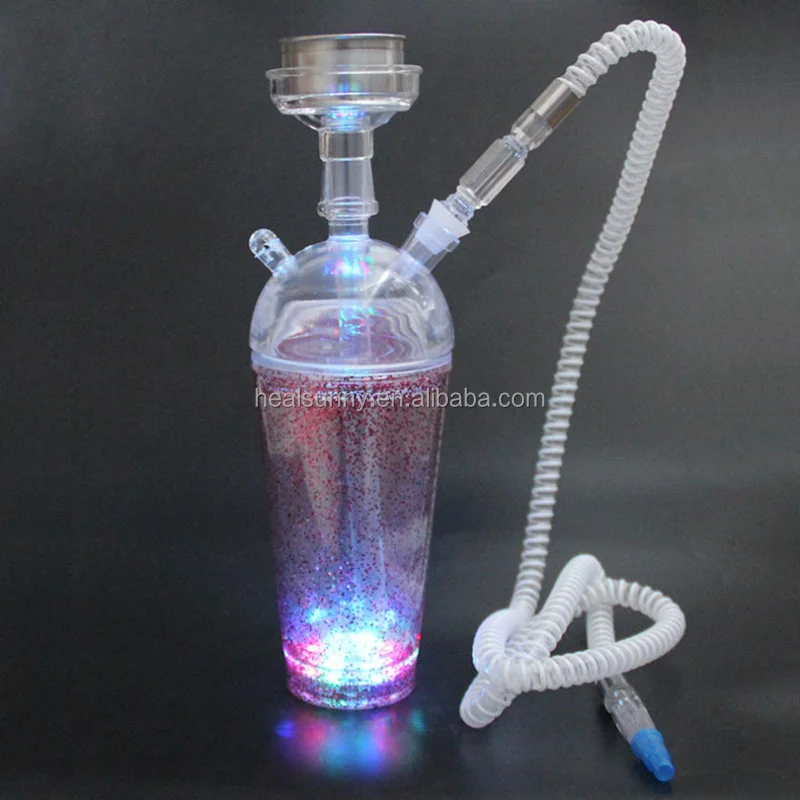 

Portable disposable shisha smoke mini hookah cup with led, Assorted colors