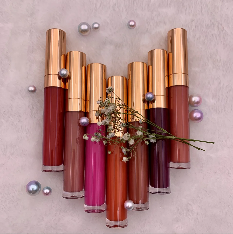 

Cruelty-free no logo matte shimmer 20 color lipgloss with low moq private label liquid lipgloss