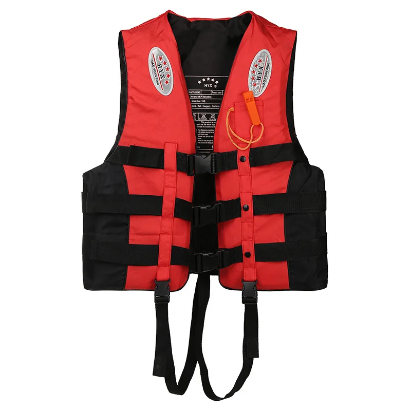 

Adult drift buoyancy clothing manufacturers value LOGO spot wholesale custom Oxford cloth swimming lifejacket, Red