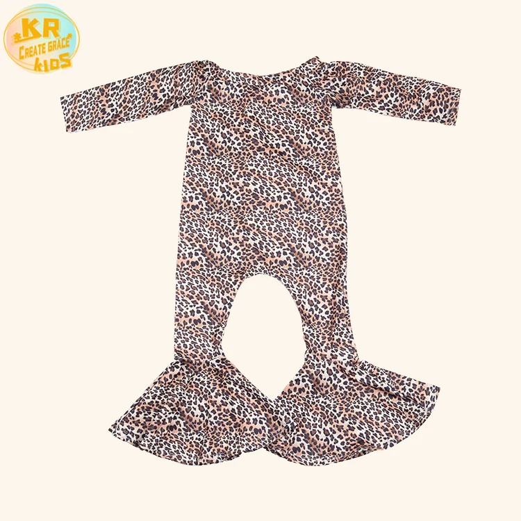 

Wholesale Leopard Print Baby Girls' Rompers Plus Size Pants Baby Clothing Sets Pajama For Night, Customized color