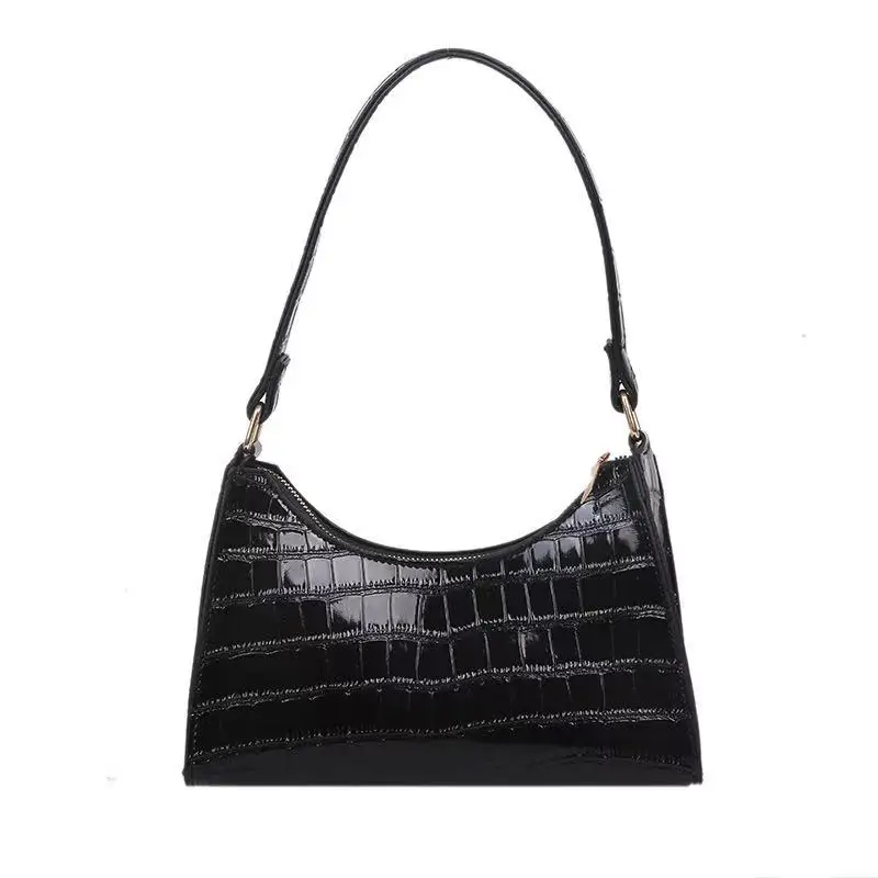 

Fashion PU Crocodile Pattern Women Shoulder Handbag Purse Small Casual Top Handle Tote For Wholesale, Multi color