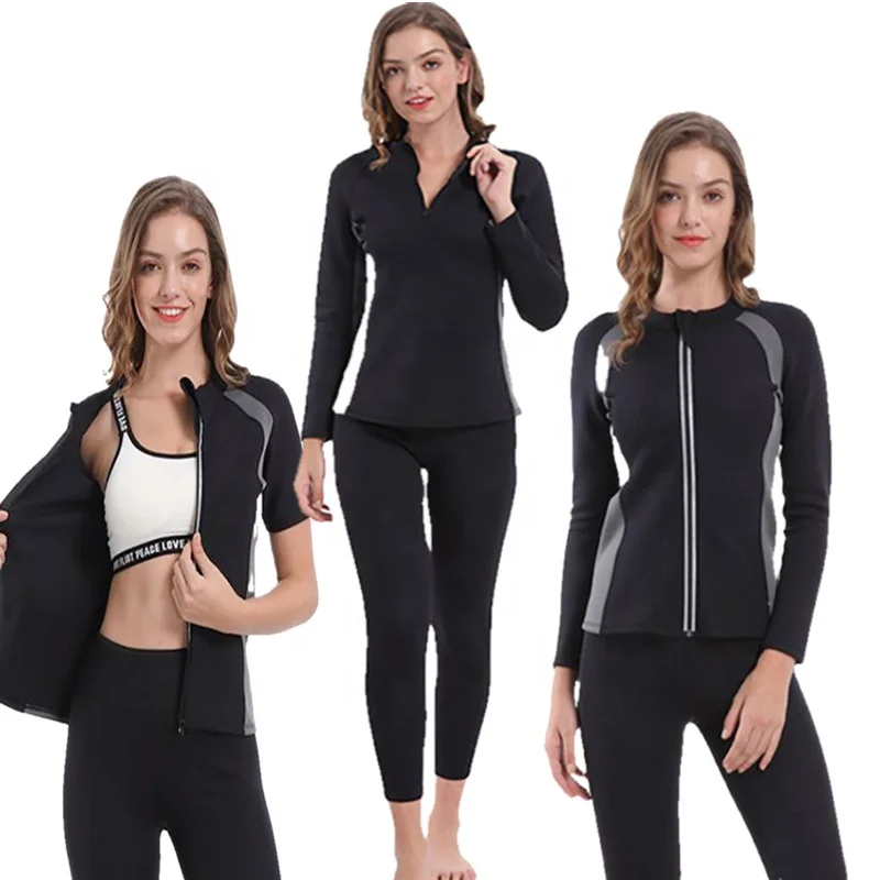 

Custom Sauna Suit For Workout Sweat Sauna Suit Set, Black