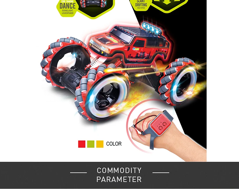 1:12 RC Drifting car toys Hollow Universal Wheel Drift Luminous Climbing Car with gesture induction technology