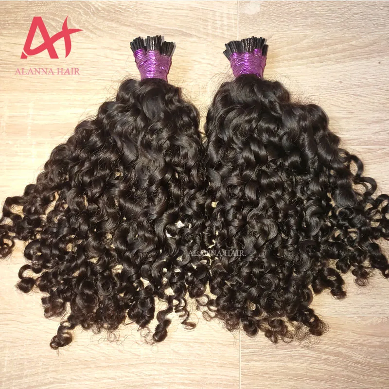 

New Arrival I Tip Hair Extension Kinky Curly, I Tip Human Cambodian Soft Kinky Curly Hair 10"-28" Can Be Bleached