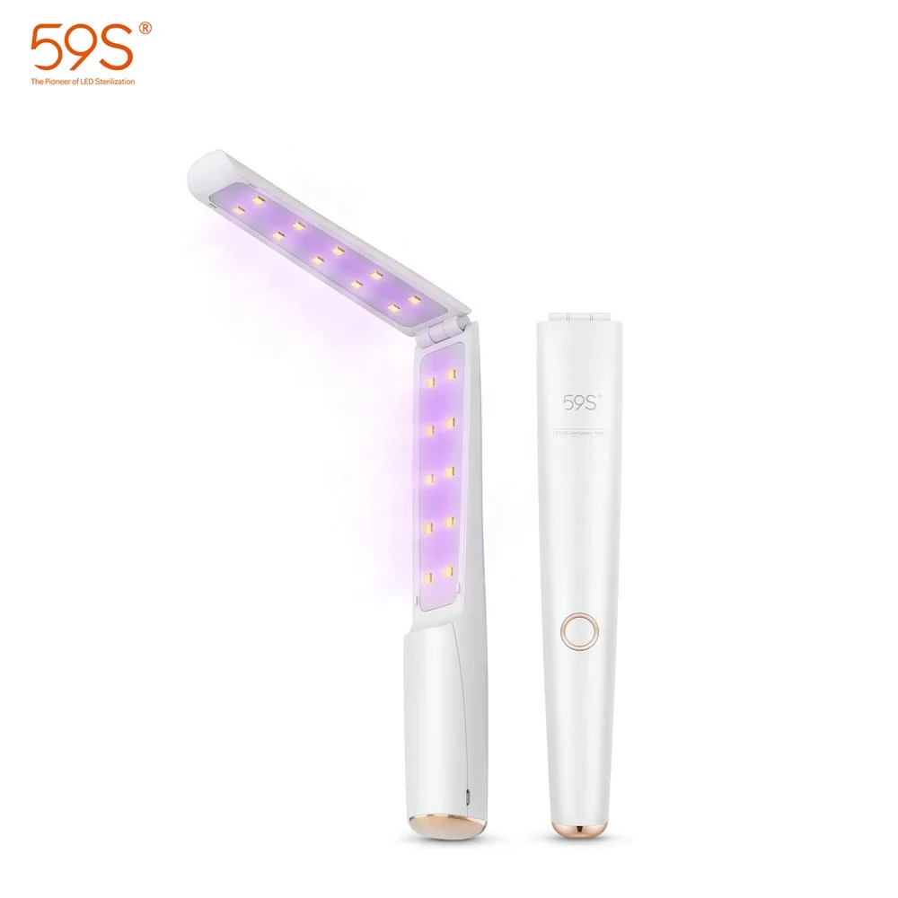 59s Portable UVC Light Disinfection Lamp for Household Wardrobe Toilet with USB Charge UV Light Sanitizer Wand
