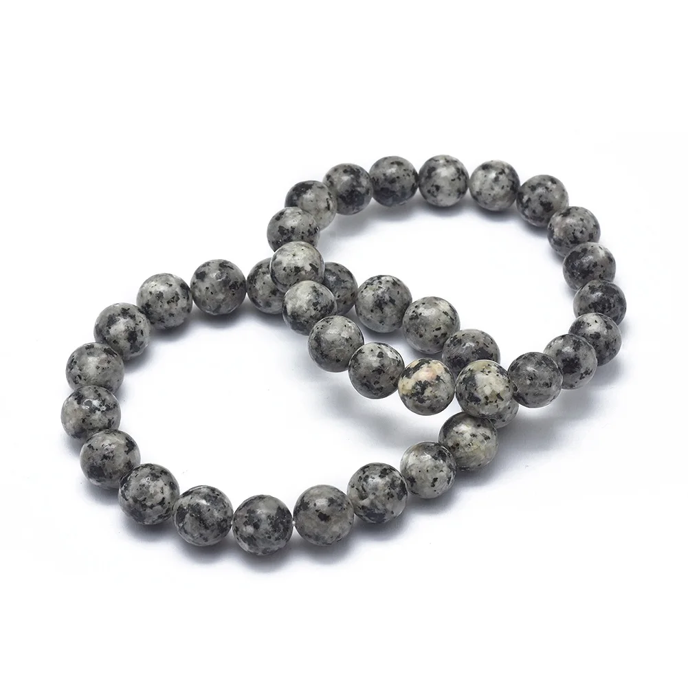 

PandaHall Round Natural Sesame Jasper Bead Stretch Bracelets