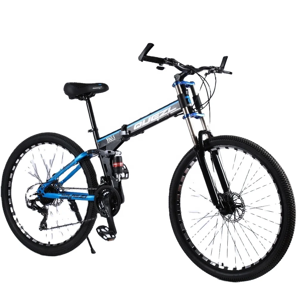 

OEM Suspension folding bike 26 inch mountain bicycle magnesium alloy mountain bike, Red/purple/blue//customized