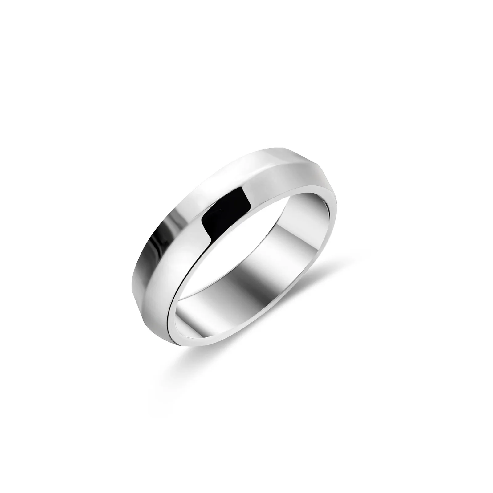 

Loftily Jewelry Women Men 5mm Wide Classic Finger Band Stainless Steel Metal Simple Ring for Men