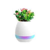 

Wireless transmission touch control flower pot speaker with soft night light