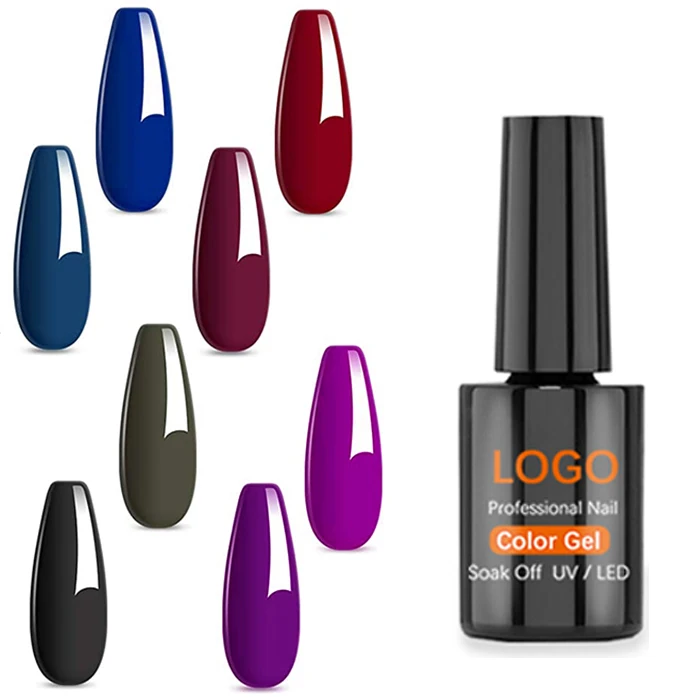 

6 bottle OEM Label Wholesale Gel Nail Polishes 7 3ml Bottle Color Nail Gel Polish DHL LED Lamp
