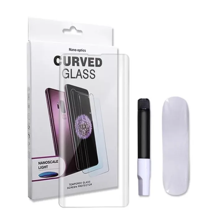 

3D UV Liquid Glue Tempered Glass Full Glue Screen Protector For Samsung Galaxy Note 20 S21+ S10 plus S20 Ultra P40 Pro 1+ 8 Pro, Transparent