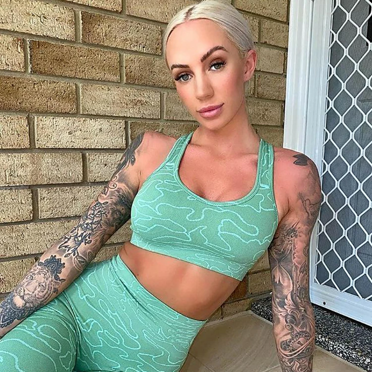 

2021 new workout clothes Sexy U neck Crop Tops gym outfits gym exercise women clothes YJ043 045, Purple,blue, green,black,brown