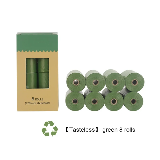 

Custom 100% Biodegradable Dog Compostable Dog Poop Bags Pet Poop Bags 8 Rolls, Army green