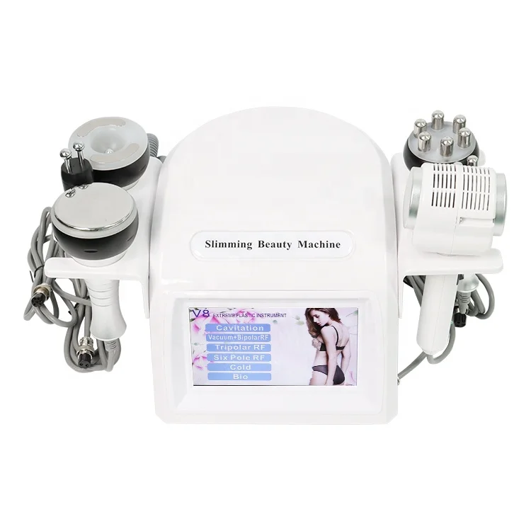 

Portable 6 In 1 40Khz Ultrasound Cavitation Rf Vacuum Slimming Machine, White