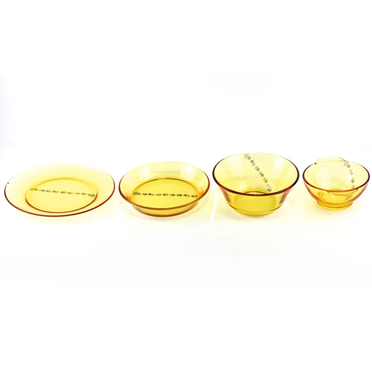 

2021 New Wholesale Customized Cake Dessert Glass Dinner Plates Fruit Glass Plates glass dessert plate, Customized color